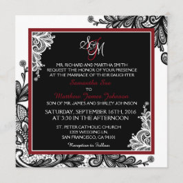 Invitación a la boda del Gótico moderno blanco de 