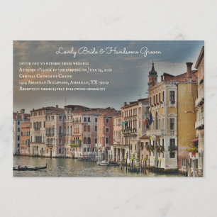 Invitación a la boda del Gran Canal de Venecia