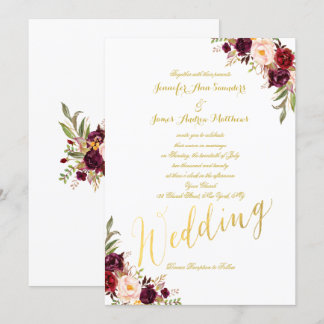 Invitación a la boda del guión de Relieve metaliza