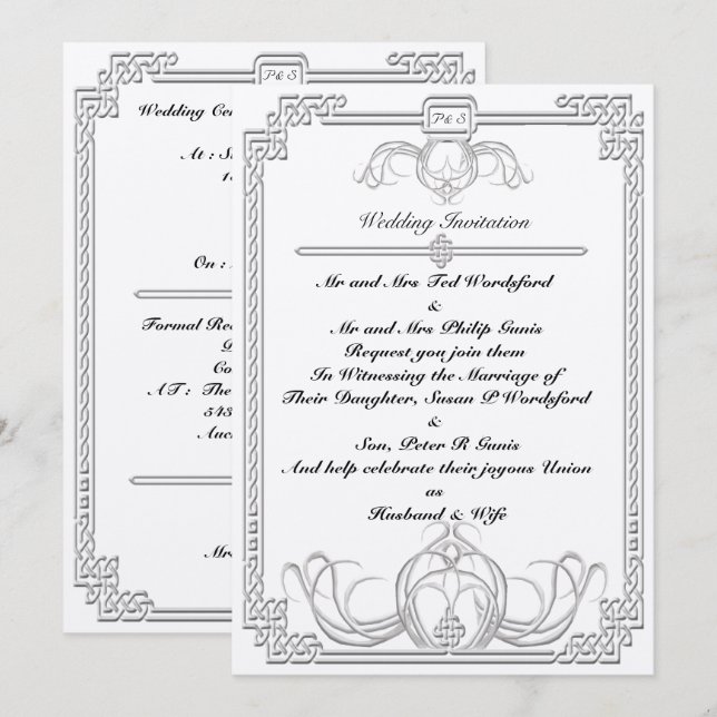 Invitación a la boda del helado celta (Anverso / Reverso)
