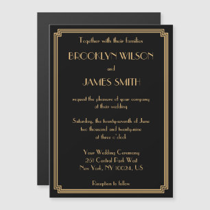 Invitación a la boda del imán negro del Gran Gatsb