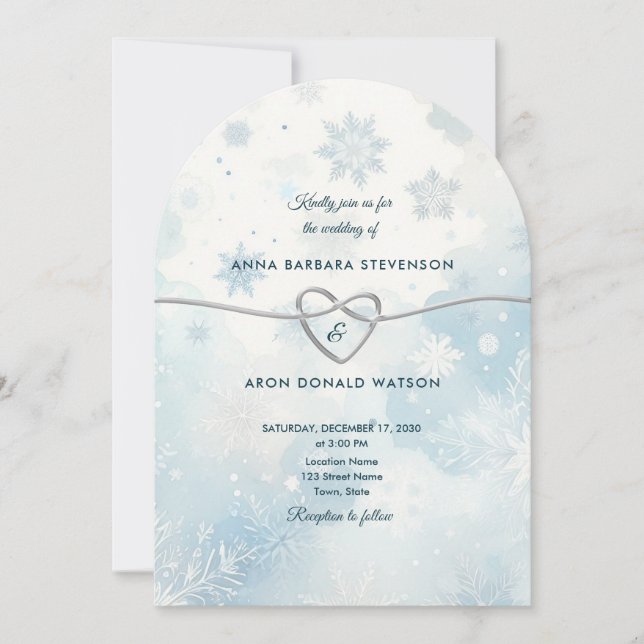 Invitación a la boda del invierno arcaico (Anverso)