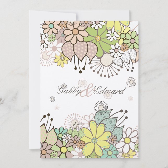 Invitación a la Boda del Jardín de Amor Natural So (Anverso)