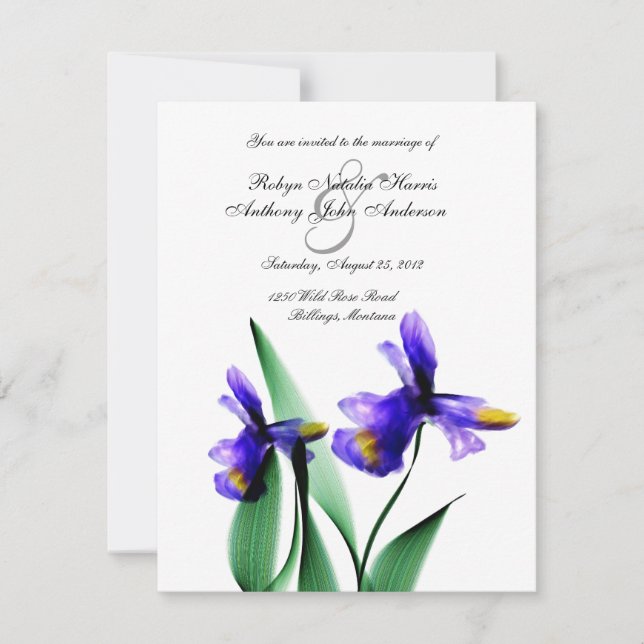 Invitación a la boda del jardín de campo de Iris W (Anverso)