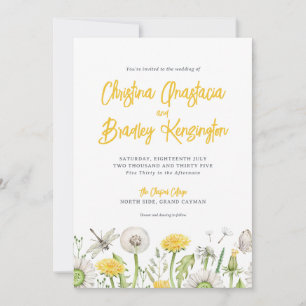 Invitación a la boda del jardín de flores silvestr