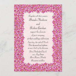 Invitación a la boda del jardín del estelar rosa L