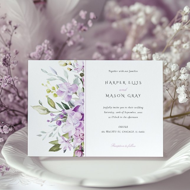 Invitación a la Boda del Jardín Lilac Clásico (Subido por el creador)
