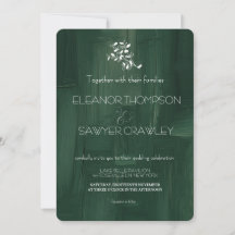 Invitación a la boda del jardín verde exuberante