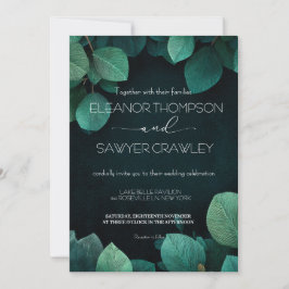 Invitación a la boda del jardín verde exuberante