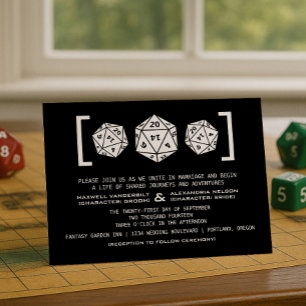 Invitación a la Boda del Jugador de Dados de Black
