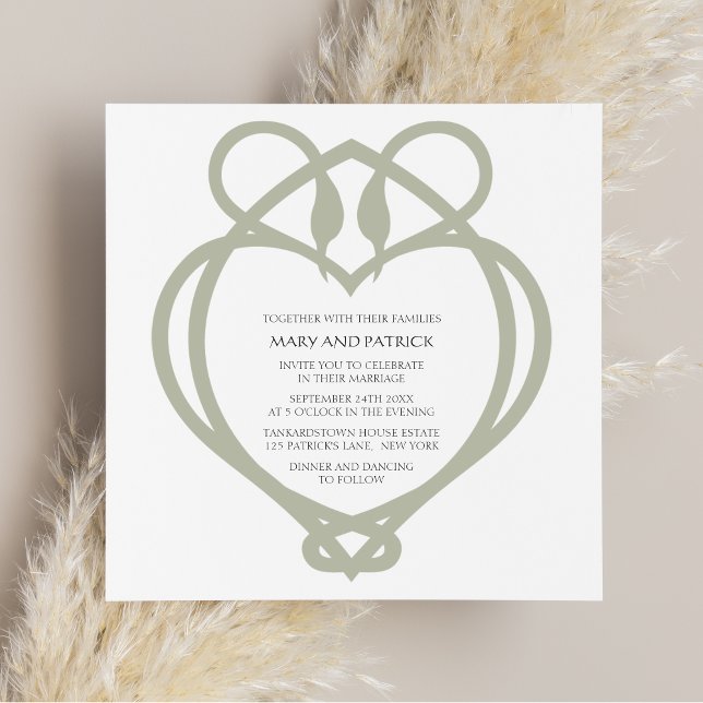 Invitación a la boda del Knot Love de Cisne Irland (Subido por el creador)