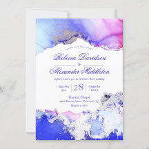Invitación a la boda del lavado de tinta de los to