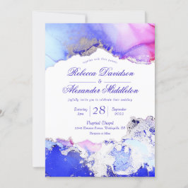 Invitación a la boda del lavado de tinta de los to