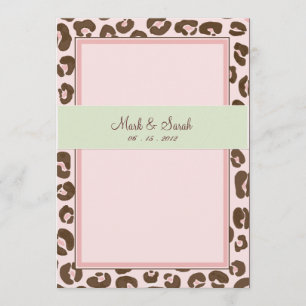 Invitación a la boda del leopardo rosado