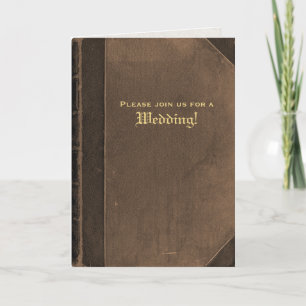 Invitación a la boda del libro de cosecha marrón p