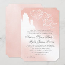 Invitación a la boda del libro de historias rosas