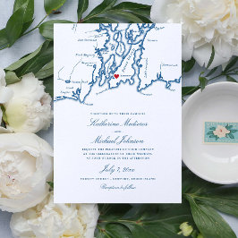 Invitación a la boda del Mapa de la Marina de la I