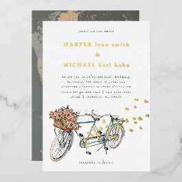 invitación a la boda del mapa mundial de la bicicl