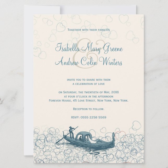 Invitación a la boda del mar de amor (Anverso)