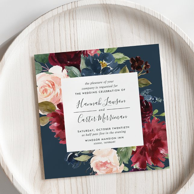 Invitación a la boda del marco de la floración rad (Subido por el creador)