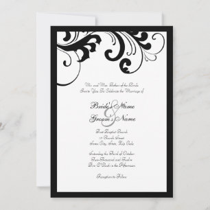 Invitación a la boda del marco de los muelles negr