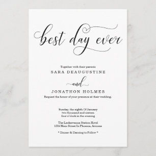 Invitación a la boda del "Mejor Día de la Historia