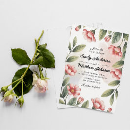 Invitación a la boda del moderno diseñador floral