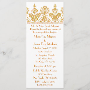 Invitación a la boda del motivo formal de la celeb