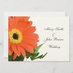 Invitación a la boda del naranja Gerber