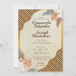 Invitación a la boda del Naranja tradicional Ivory