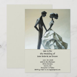 Invitación a la boda del novio de la novia de orig