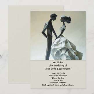 Invitación a la boda del novio de la novia de orig