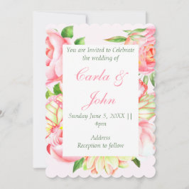 Invitación a la boda del novio rosado