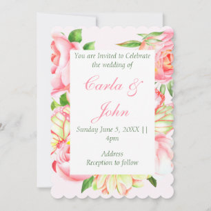 Invitación a la boda del novio rosado