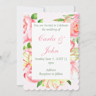 Invitación a la boda del novio rosado
