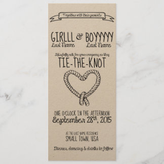Invitación a la boda del nudo