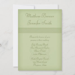 Invitación a la boda del nudo celta verde de Custo