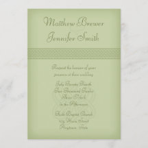 Invitación a la boda del nudo celta verde de Custo