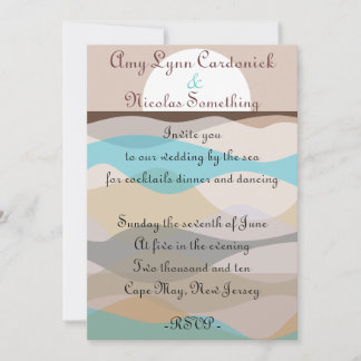 Invitación a la boda del Ocean Beach Sea Invite