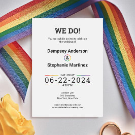 Invitación a la boda del Orgullo LQBTQ simple y Mo