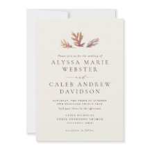 Invitación a la boda del otoño