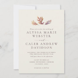 Invitación a la boda del otoño