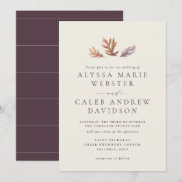 Invitación a la boda del otoño