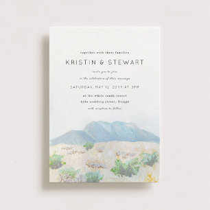Invitación a la boda del paisaje del desierto