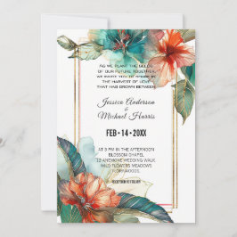 Invitación a la boda del paraíso de Hibiscus Seren