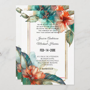Invitación a la boda del paraíso de Hibiscus Seren
