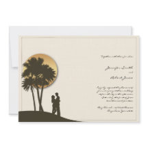 Invitación a la boda del paraíso de la isla