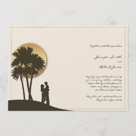 Invitación a la boda del paraíso de la isla