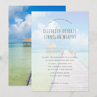 Invitación a la boda del Paraíso Tropical de Tiki