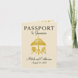 Invitación a la boda del pasaporte de Runaway Bay